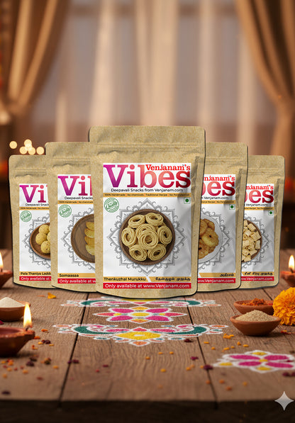 Venjanam Vibes Combo: 3Kg of Handmade Deepavali Sweets & Snacks